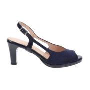 Elegante Satijnen Hoge Hakken Cinzia Soft , Blue , Dames