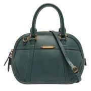 Pre-owned Leather handbags Burberry Vintage , Green , Dames