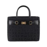 Stijlvolle leren tas voor vrouwen Elisabetta Franchi , Black , Dames