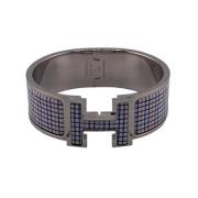 Pre-owned Fabric bracelets Hermès Vintage , Gray , Dames