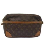 Pre-owned Canvas clutches Louis Vuitton Vintage , Brown , Dames