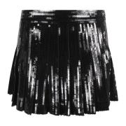 Zwarte Pailletten Rok Aw24 P.a.r.o.s.h. , Black , Dames