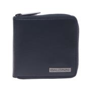 Wallet with zip in dark blue palmellato leather Baldinini , Blue , Her...