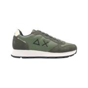 Klassieke Militaire Donkergroene Sneakers Sun68 , Green , Heren