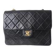 Pre-owned Leather shoulder-bags Chanel Vintage , Black , Dames