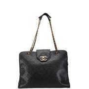 Pre-owned Leather chanel-bags Chanel Vintage , Black , Dames