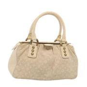 Pre-owned Canvas handbags Louis Vuitton Vintage , Beige , Dames