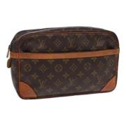 Pre-owned Canvas clutches Louis Vuitton Vintage , Brown , Dames