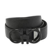 Pre-owned Leather belts Salvatore Ferragamo Pre-owned , Black , Heren