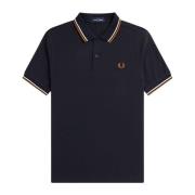 Piqué Polo M3600 Dubbele Streep Fred Perry , Blue , Heren