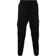 Zwarte Broek met Kompass Logo C.p. Company , Black , Heren