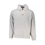 Grijze hoodie met handtekeningborduurwerk Tommy Hilfiger , Gray , Here...