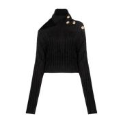 Sweatshirts Balmain , Black , Dames