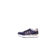 Blauwe Sneakers met Logo Details Premiata , Blue , Dames