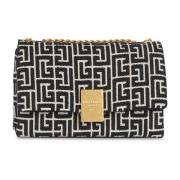 1945 Zachte kleine tas met jacquard monogram Balmain , Black , Dames