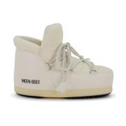 Witte platte schoenen met logoprint Moon Boot , White , Dames