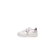 Witte Leren Sneakers Logo Zijkant Achterkant Premiata , White , Dames