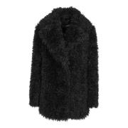 Faux Fur Winterjas Patrizia Pepe , Black , Dames