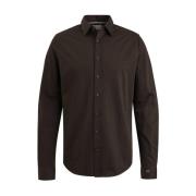 Lange Mouw Twill Jersey Shirt Cast Iron , Brown , Heren