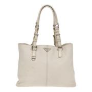 Pre-owned Leather prada-bags Prada Vintage , White , Dames