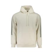 Hoodie met fleece en print Calvin Klein , White , Heren