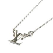 Pre-owned White Gold necklaces Louis Vuitton Vintage , Gray , Dames