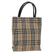 Pre-owned Canvas handbags Burberry Vintage , Beige , Dames