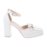 Hoogwaardige leren damesschoenen Nerogiardini , White , Dames