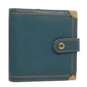 Pre-owned Leather wallets Louis Vuitton Vintage , Blue , Dames