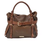 Pre-owned Leather shoulder-bags Burberry Vintage , Brown , Dames