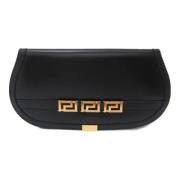 Pre-owned Leather clutches Versace Pre-owned , Black , Dames