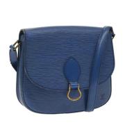 Pre-owned Leather shoulder-bags Louis Vuitton Vintage , Blue , Dames