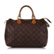 Pre-owned Canvas handbags Louis Vuitton Vintage , Brown , Dames