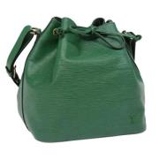 Pre-owned Leather shoulder-bags Louis Vuitton Vintage , Green , Dames