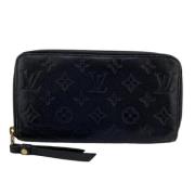 Pre-owned Leather wallets Louis Vuitton Vintage , Black , Dames