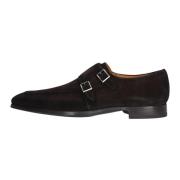 Elegante Suède Double Monk Strap Schoenen Magnanni , Brown , Heren