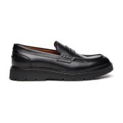 Zwarte platte mocassins Nerogiardini , Black , Heren