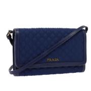 Pre-owned Leather prada-bags Prada Vintage , Blue , Dames