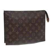 Pre-owned Canvas pouches Louis Vuitton Vintage , Brown , Dames