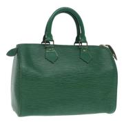 Pre-owned Leather handbags Louis Vuitton Vintage , Green , Dames