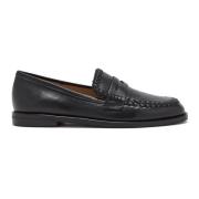 Geweven Leren Moccasin Maliparmi , Black , Dames