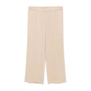 Stijlvolle Broeken voor Mannen en Vrouwen Issey Miyake , Beige , Dames