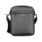 Zwarte Polyester Schoudertas met Verstelbare Band Calvin Klein , Black...