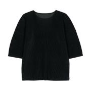 Casual Katoenen T-shirt Issey Miyake , Black , Heren