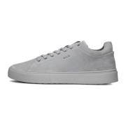 Grijze Lage Top Sneakers met Nubuck Blackstone , Gray , Heren