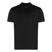 Katoenen Half Zip Polo Shirt Paul & Shark , Black , Heren