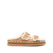 Suède Spike Stud Sandalen ASH , Brown , Dames