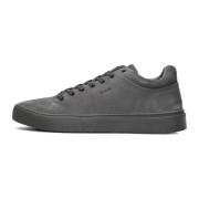 Grijze Nubuck Lage Sneakers Blackstone , Gray , Heren