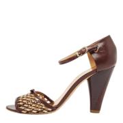 Pre-owned Leather sandals Marc Jacobs Pre-owned , Brown , Dames