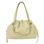 Pre-owned Leather shoulder-bags Bvlgari Vintage , Beige , Dames